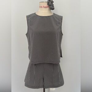 Wayre Boxy Shift and Snap Tank with Travel Pocket Flow Short + scrunchie!